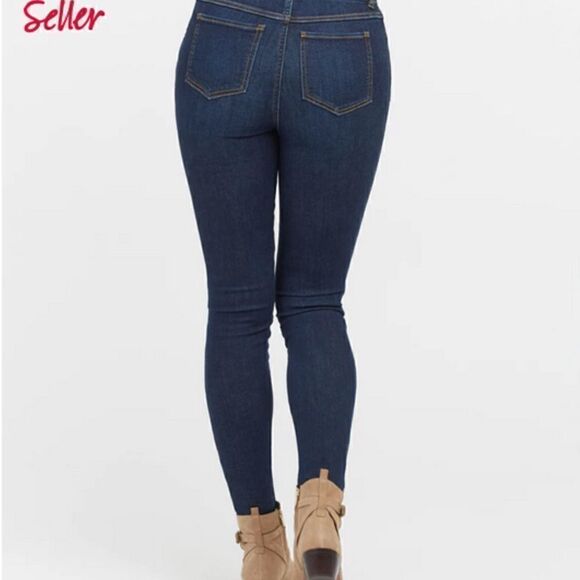 Spanx Ankle Skinny crop Jeans Medium Wash Sz S - Picture 3 of 7